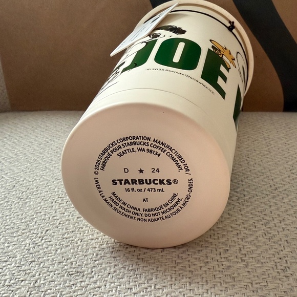 New Peanuts Joe Kind Snoopy Starbucks Stainless Steel and Plastic Tumbler - Picture 8 of 8